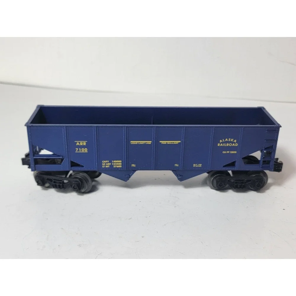 Lionel O Gauge‎ Alaska Railroad Hopper Freight Car Blue ARR #7100 Model Train